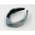 Hot Sales Denim Tie Dye Headbands Knotted Headbands for Woman